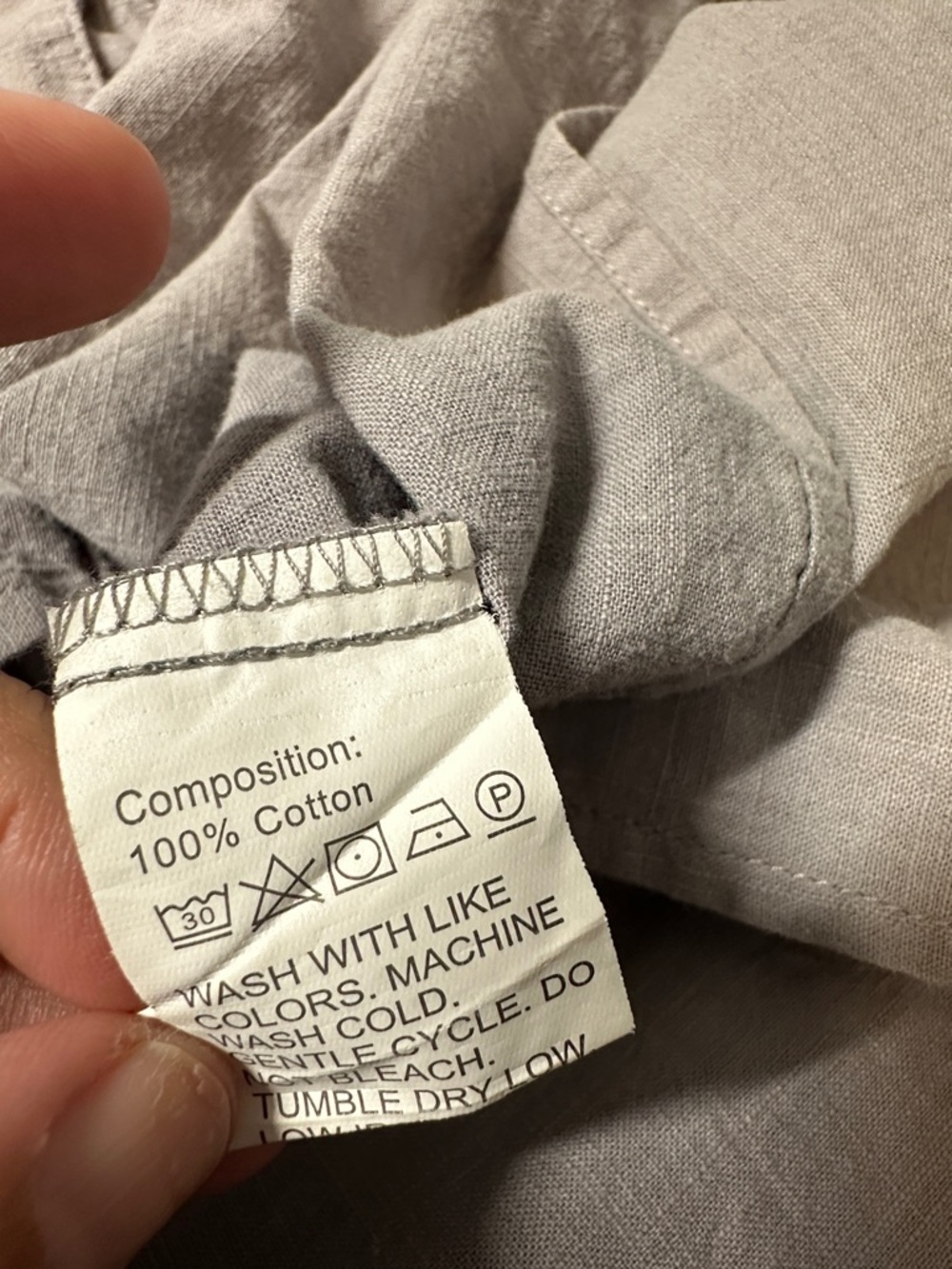 Grey Cotton Lagenlook Cowl Neck Sleeveless Button Down Maxi Dress Sz M - Picture 12 of 14
